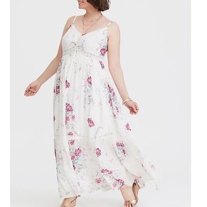 Torrid Ivory Floral Challis Maxi Dress
